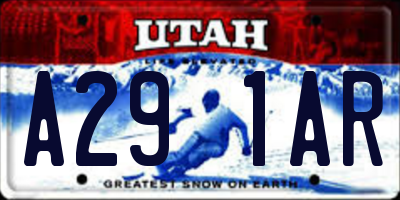UT license plate A291AR