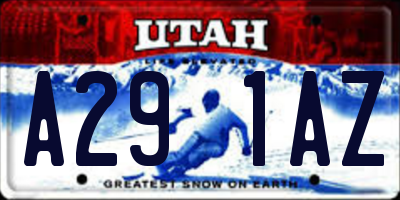 UT license plate A291AZ