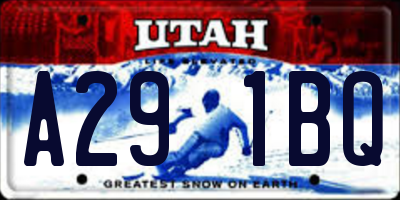 UT license plate A291BQ