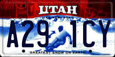 UT license plate A291CY