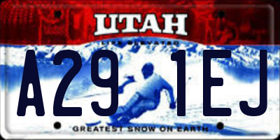 UT license plate A291EJ