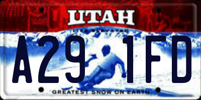 UT license plate A291FD