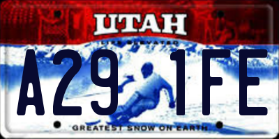 UT license plate A291FE