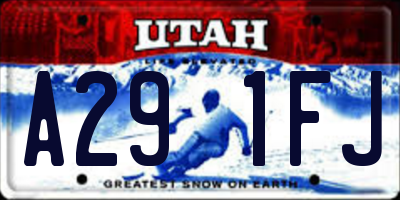 UT license plate A291FJ