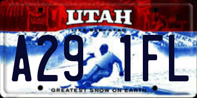 UT license plate A291FL