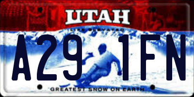 UT license plate A291FN