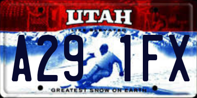 UT license plate A291FX