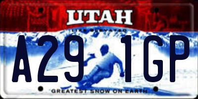 UT license plate A291GP
