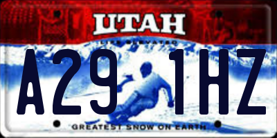 UT license plate A291HZ