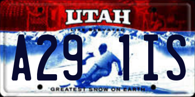 UT license plate A291IS