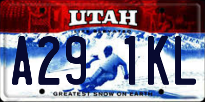 UT license plate A291KL