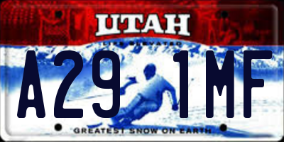 UT license plate A291MF