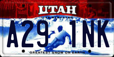 UT license plate A291NK