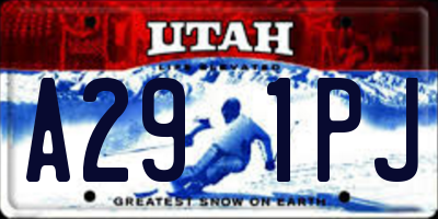 UT license plate A291PJ