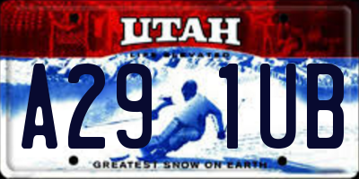 UT license plate A291UB