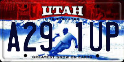 UT license plate A291UP