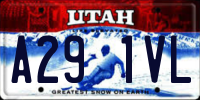 UT license plate A291VL