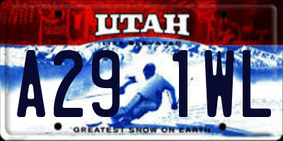 UT license plate A291WL