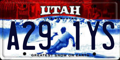 UT license plate A291YS