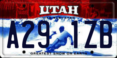 UT license plate A291ZB