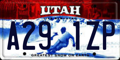 UT license plate A291ZP