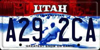 UT license plate A292CA
