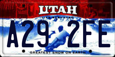 UT license plate A292FE