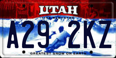 UT license plate A292KZ