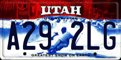 UT license plate A292LG