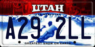 UT license plate A292LL