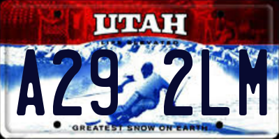 UT license plate A292LM