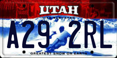 UT license plate A292RL