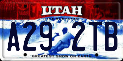 UT license plate A292TB