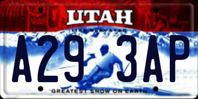 UT license plate A293AP
