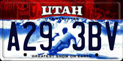 UT license plate A293BV