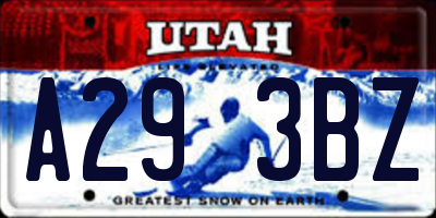 UT license plate A293BZ