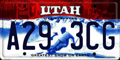 UT license plate A293CG