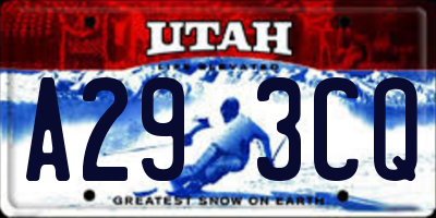 UT license plate A293CQ
