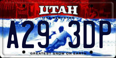 UT license plate A293DP