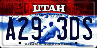 UT license plate A293DS