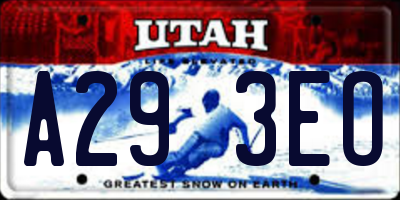 UT license plate A293EO