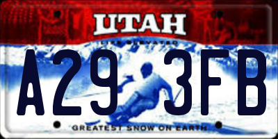 UT license plate A293FB