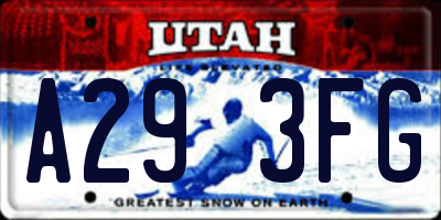 UT license plate A293FG