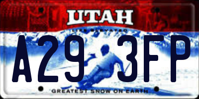 UT license plate A293FP
