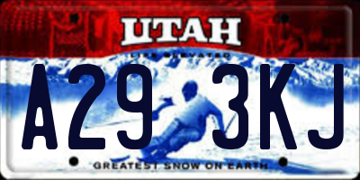 UT license plate A293KJ