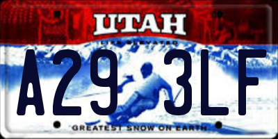 UT license plate A293LF