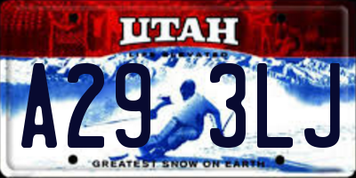 UT license plate A293LJ