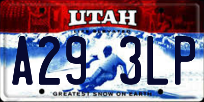 UT license plate A293LP