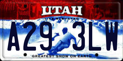 UT license plate A293LW