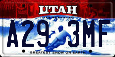 UT license plate A293MF